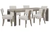 Pulaski Furniture P402240-KIT17 Pulaski Furniture P402240-KIT17 Anderson Park - Leg Dining Table With 6 Klismos Dining Chairs - Moose Trail / Frontier Brown