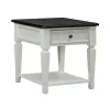 Liberty Furniture 417-OT1020 Allyson Park - Drawer End Table - Wirebrushed White / Charcoal