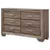 CoasterEveryday 204193 Kauffman - 6-Drawer Dresser - Washed Taupe