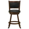 CoasterEssence 101919 Broxton - Upholstered Swivel Counter Chair (Set of 2) - Chestnut