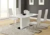CoasterEssence 102310-S5W Anges - 5 Piece Dining Table Set - White High Gloss And White