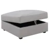 CoasterElevations 551513 Cambria - Square Upholstered Storage Ottoman - Gray