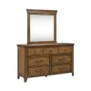 Liberty Furniture 930-BR-DM Carolina Park - Dresser & Mirror - Amber Brown