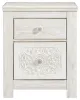 Ashley Furniture B181-92 Paxberry - Two Drawer Night Stand - Whitewash