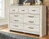 Ashley Furniture B331-31 Bellaby - Seven Drawer Dresser - Whitewash