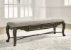 Ashley Furniture D947-00 Maylee - Upholstered Storage Bench - Dark Brown