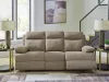 Ashley Furniture PC9140589 Side-Swipe - Reclining Sofa With Drop Down Table - Mocha