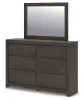 Ashley Furniture PCB3370B1 Fraluna - Dresser And Mirror - Charcoal
