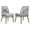 CoasterElevations 110033 Nakia - Woven Rope Dining Side Chairs (Set of 2) - Gray