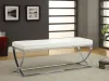 CoasterEssence 501157 Walton - Leatherette Upholstered Tufted Accent Bench - White