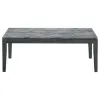 CoasterEssence 753518 Mozzi - Rectangular Faux Marble Coffee Table - Gray And Black