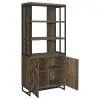 CoasterEveryday 882093 Millbrook - 2 Door Storage Bookshelf - Rustic Oak