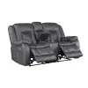 New Classic U2505-25P1-DGY New Classic U2505-25P1-DGY Morello - Console Loveseat With Power Footrest - Gray