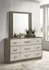 Coaster Fine Furniture 224983M Fenwick - 9-Drawer Dresser With Mirror - Gray Oak