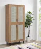 Coaster Fine Furniture 950440 Teller - 4-Door Tall Shoe Storage Cabinet - Natural Oak