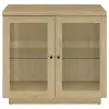 Coaster Fine Furniture 950429 Tilbury - 2-Door Glass Front Accent Display Cabinet - Light Oak