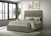 Coaster Fine Furniture 315975Q Delsea - Upholstered Queen Panel Platform Bed - Light Brown