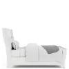Riverside Furniture 82572-82580-82581 Hepburn - King Upholstered Bed - White