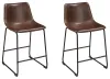 Ashley Furniture D372-124 Centiar - Upholstered Barstool (Set of 2) - Brown
