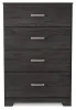 Ashley Furniture B2589-44 Belachime - Four Drawer Chest - Charcoal