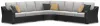 Ashley Furniture P792P6 Ashley Furniture P792P6 Beachcroft - 5-Piece Outdoor Sectional - Black / Light Gray