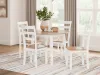 Ashley Furniture D398-15 Ashley Furniture D398-15 Gesthaven - Round Dining Room Drop Leaf Table - Natural / White