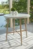 Ashley Furniture P798-613 Seton Creek - Round Bar Table With Umbrella Option - Beige