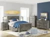 Ashley Furniture B4480/21/26/46/87/84/50/B100-12 Frandern - 7 Pc. - Dresser, Mirror, Chest, Full Panel Bed With Storage - Black / Gray