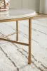 Ashley Furniture T643-8 Alben - Round Cocktail Table - Antique Gold