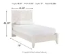 Ashley Furniture B181B1 Ashley Furniture B181B1 Paxberry - Twin Panel Bed - Whitewash