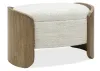 Pulaski Furniture BP432-170QN-KIT19 Pulaski Furniture BP432-170QN-KIT19 Leeza - Queen Upholstered Panel Bed, With Accent Nightstand And Bench - Brown