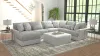 Jackson Furniture Industries 3480/75/30/72/28-18 Jackson Furniture Industries 3480/75/30/72/28-18 Titan - 3 Piece Sectional With Comfort Coil Seating, 9 Included Accent Pillows And 1 Included Cocktail Ottoman (Left Side Facing Chaise) - Moonstruck