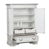 Liberty Furniture 520-BR42 Abbey Park - Mirrored Door Chest - Antique White