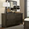 Liberty Furniture 759-YBR-FBBDM Thornwood Hills - 3 Piece Bedroom Set (Full Bookcase Bed, Dresser & Mirror) - Rock Beaten Brown