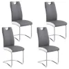 CoasterEssence 193812 Brooklyn - Upholstered Dining Side Chair (Set of 4) - Gray