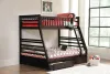 CoasterEssence 460184 Ashton - 2-Drawer Wood Twin Over Full Bunk Bed - Cappuccino
