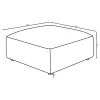 CoasterElevations 551593 Jennifer - Square Upholstered Ottoman - Terracotta