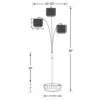 CoasterEssence 901484 Miriam - Hanging Crystal Arc Floor Lamp - Chrome