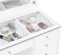 CoasterEssence 931143 Acena - 7-Drawer Vanity Set With Lighting - White High Gloss