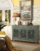 CoasterEssence 950357 Madeline - 3-Drawer Scrollwork Accent Cabinet - Antique Green