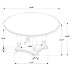 Coaster Fine Furniture 109400 Landon - Round Wood Pedestal Dining Table - Rich Brown