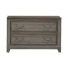 Liberty Furniture 237G-CB4490 River Place - Curio Base - Riverstone Gray & Tobacco