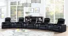 CoasterEssence 600002 Cyrus - Upholstered Home Theater Storage Wedge Console - Black