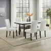 New Classic 40-D422-D6C New Classic 40-D422-D6C Carissa - Rectangle Dining Table With 6 Chairs - White