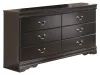Ashley Furniture B128-31 Huey Vineyard - Six Drawer Dresser - Black