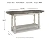 Ashley Furniture T814-4 Havalance - Flip Top Sofa Table - Gray / White