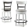 Ashley Furniture D546-524 Ashley Furniture D546-524 Valebeck - UPH Swivel Barstool  - White