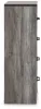 Ashley Furniture B1290-44 Bronyan - Four Drawer Chest - Dark Gray