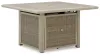 Ashley Furniture PCP690-772 Cliff Trails - Square Fire Pit Table - Beige