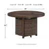 Ashley Furniture P750/776/821(4) Paradise Trail - 5 Pc. - Conversation Set with 4 Swivel Lounge Chairs - Medium Brown